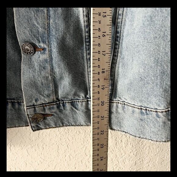 Sandro Blue Cuba To Paris Eriko Pearl Beaded Denim Button Jacket Size 1 Small - Picture 6 of 10